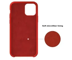 Dėklas Fusion Accessories Fusion elegance fibre protect silicone case for Samsung Galaxy S25 Edge red