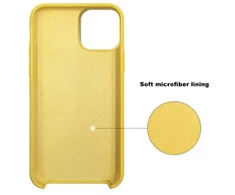 Dėklas Fusion Accessories Fusion elegance fibre protect silicone case for Apple iPhone 12 | 12 Pro yellow