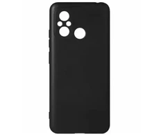 Dėklas Fusion Accessories Fusion Elegance Fibre protect silicone case for Xiaomi Redmi 12c | Redmi 11a juodas