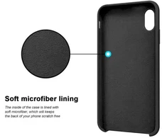Dėklas Fusion Accessories Fusion elegance fibre protect silicone case for Samsung A426 Galaxy A42 juodas