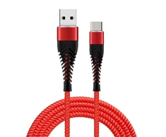 Fusion Accessories Fusion Fishbone USB-A į USB-C kabelis 30W | 3A | 1.5m raudona