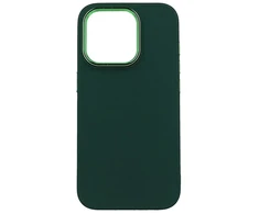 Dėklas Fusion Accessories Fusion Frame back case silicone for Apple iPhone 15 žalias