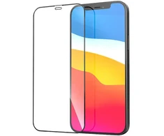 Fusion Accessories Fusion Full Glue 5D grūdintas stiklas, visiškai uždengtas rėmeliu Apple iPhone 12 Pro Juodas