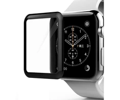 Fusion Accessories Fusion Full Glue 5D grūdintas stiklas visiškai uždengtas rėmeliu Apple Watch 3 38 mm juodas