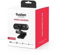 Fusion Accessories Fusion FW-200 WEB camera USB 2.0 | 2160p | HD microphone| juodas (damaged packaging)