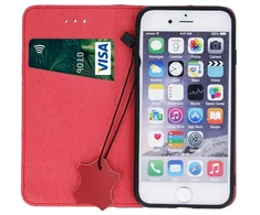 Dėklas Fusion Accessories "Genuine Leather Book Xiaomi Redmi 12C Raudona"
