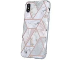 Dėklas Fusion Accessories Fusion Geometric Marble silicone case For Apple iPhone 11 Pro pink
