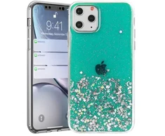 Fusion Accessories "Glue Glitter Silikoninis dėklas iPhone 13 Pro Max" Žalias