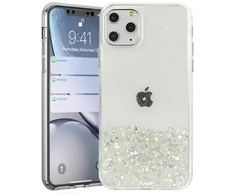 Dėklas Fusion Accessories Fusion glue glitter silicone case for Apple iPhone 13 Pro transparent