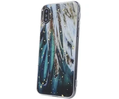 Fusion Accessories "Gold Glam Silikoninis dėklas Samsung Galaxy A14 5G" Feathers
