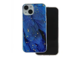 Dėklas Fusion Accessories Fusion Gold Glam Mėlyna silicone case for Samsung A256 Galaxy A25 5G