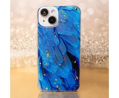 Dėklas Fusion Accessories Fusion Gold Glam Mėlyna silicone case for Samsung A256 Galaxy A25 5G