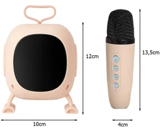 Fusion Accessories Fusion karaoke speaker with microphone | Bluetooth | RGB pink