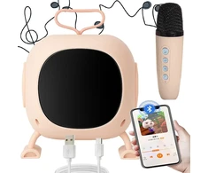 Fusion Accessories Fusion karaoke speaker with microphone | Bluetooth | RGB pink