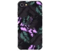 Fusion Accessories "Leaves Silikoninis dėklas Galaxy A72 / A72 5G" Juodas - Violetinė