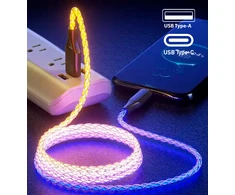 Fusion Accessories Fusion Priedai "Fusion LED" USB-A į USB-C kabelis 30W | 3A | 100 cm
