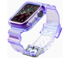Fusion Accessories Fusion Light Set silicone band for Apple Watch 38mm | 40mm | 41mm violetinė
