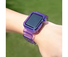Fusion Accessories Fusion Light Set silicone band for Apple Watch 42mm | 44mm | 45mm violet