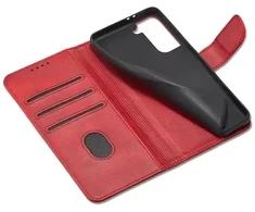„Fusion Accessories Fusion Marva“ knygelės tipo telefono dėklas, skirtas „Samsung Galaxy A17 4G“ (A175), raudonas