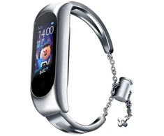 Fusion Accessories Xiaomi Mi Band 3/4/5/6 Sidabrinis Metal Bracelet