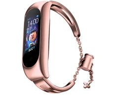 Fusion Accessories Fusion Metal Bracelet band for Xiaomi Mi Band 3 | 4 | 5 | 6 rose auksinis