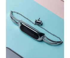 Fusion Accessories Xiaomi Mi Band 3/4/5/6 Sidabrinis Metal Bracelet