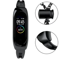 Fusion Accessories Fusion Metal Bracelet band for Xiaomi Mi Band 3 | 4 | 5 | 6 juodas