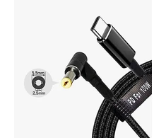 Fusion Accessories "Fusion" nešiojamojo kompiuterio USB-C įkrovimo kabelis su Asus 5.5 x 2.5 mm | 18,5 V-20 V | 100 W | 1,8m