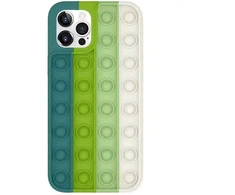Dėklas Fusion Accessories Fusion Pop it silicone case for Apple iPhone 12 | 12 Pro baltas - žalias