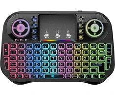 Fusion Accessories Fusion Rainbow compact Belaidė klaviatūra su jutikliniu kilimėliu and colorful backlit for Android | iOS | TV | PC