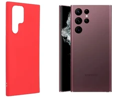 Dėklas Fusion Accessories Fusion soft matte back case silicone for Samsung S908 Galaxy S22 Ultra red