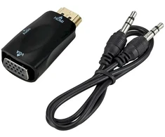 Fusion Accessories Fusion vaizdo signalo keitiklis HDMI į VGA (+ garsas) juodas