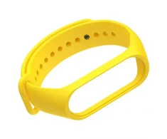 Fusion Accessories wave smartwatch strap for Xiaomi Mi Band 3/4 | Silicone | yellow