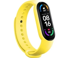 Fusion Accessories wave smartwatch strap for Xiaomi Mi Band 3/4 | Silicone | yellow
