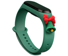 Fusion Accessories Fusion Xmas Bell for Xiaomi Mi Band 3 | 4 light žalias