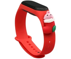 Fusion Accessories Fusion Xmas Santa juosta Xiaomi Mi Band 3 | 4 raudona