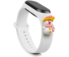 Fusion Accessories Xmas Snowman 2 smartwatch strap for Xiaomi Mi Band 5/6 | baltas