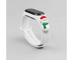 Fusion Accessories Fusion Xmas Snowman for Xiaomi Mi Band 3 | 4 light baltas