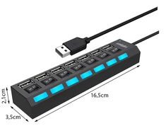 Fusion USB šakotuvas 7 portų 2.0