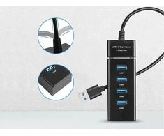„Fusion Goodbuy Hub“ USB 3.0 prievadų skirstytuvas, 4 prievadų skirstytuvo adapteris