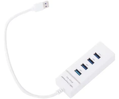 „Fusion Hub“ USB 3.0 prievadų skirstytuvas, 4 prievadų skirstytuvo adapteris | baltas