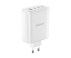 GaN Dudao A140EU USB-A / 3xUSB-C PD 140W įkroviklis - baltos spalvos