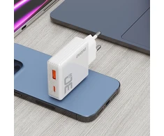Įkroviklis Dudao (A30EU) (1xUSB-C; 1xUSB 30W) baltas