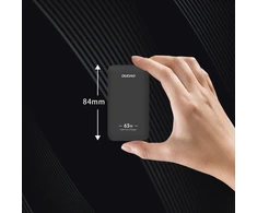 GaN Dudao A65Q 65W USB-A / USB-C PD Ultra-Thin Travel laidinis įkroviklis EU / US – juodos spalvos