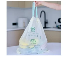 Garbage bags with drawstring compostable BioBag 30L (10 pcs. per roll) 25mkr. 50x60cm žalias