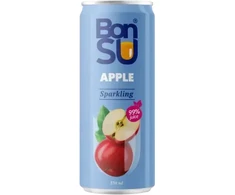 Gāzēts atspirdzinošs ābolu sulas dzēriens BONSU, 330 ml (DEP)