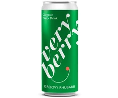 Gāzēts dzēriens VERY BERRY Groovy Rhubarb, bundžā, 0.33l (DEP)