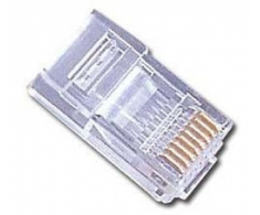 GEMBIRD PLUG3UP6/10 Gembird modulinis LAN kištukas 6u auksiniu dengtas - komplekte 10 vnt., kietieji laidai