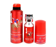 Gift Set Beverly Hills Polo Club: 1982 - Sport 1 Eau De Toilette For Men, 50 ml + 1982 - Sport 1 Anti-Perspirant Dezodorantas Purškiklis For Men, 175 ml + 1982 - Sport 1 Anti-Perspirant Dezodorantas Roll-On For Men, 50 ml