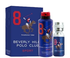 Gift Set Beverly Hills Polo Club: 1982 - Sport 8 Eau De Toilette For Men, 100 ml + 1982 - Sport 8 Anti-Perspirant Dezodorantas Purškiklis For Men, 175 ml